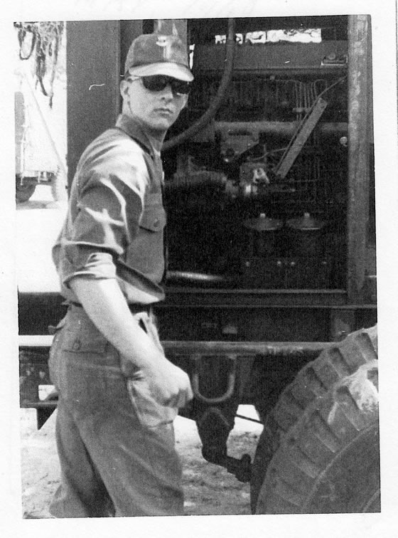 Jim Fortune working on a generator ~ Korea