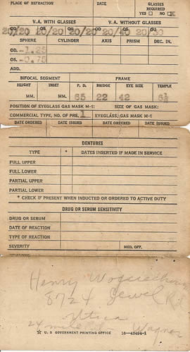 Immunization Record - Eyes and Teeth