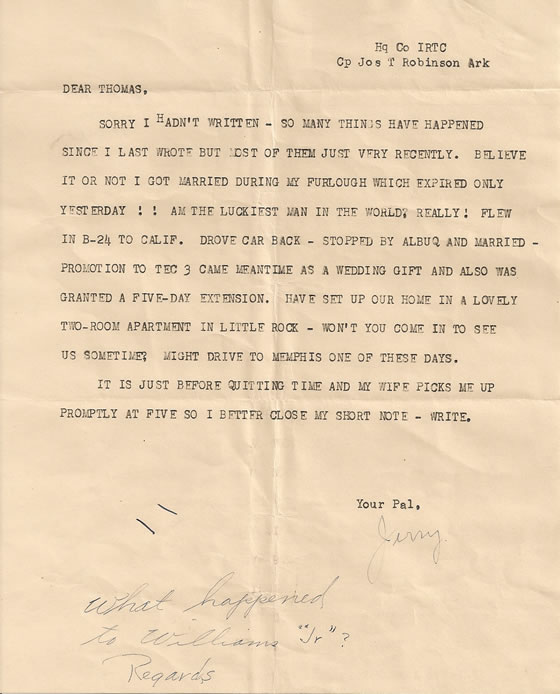 Jerry's letter to Edward April 1945