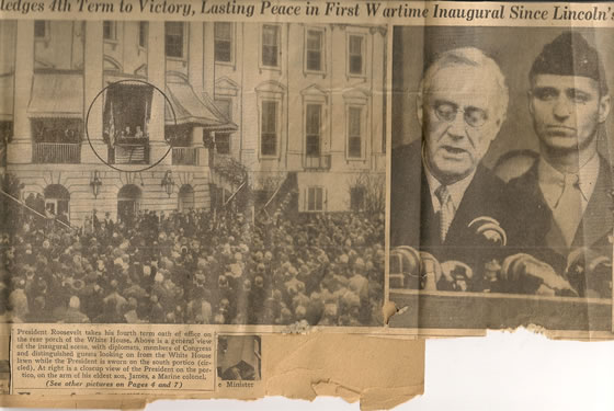 Franklin Delano Roosevelt -Iinaugural Saturday January 20, 1945