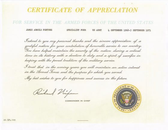 Certificate of Appreciation